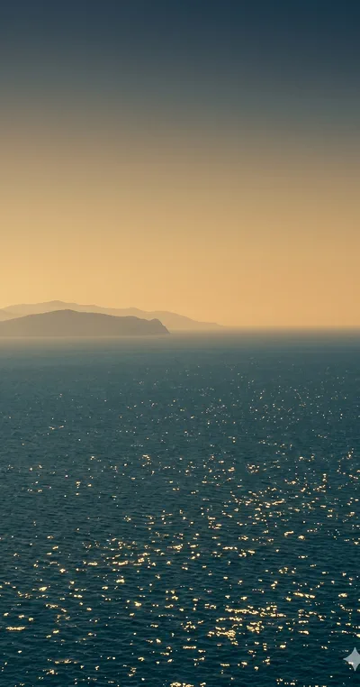 Sailing yacht on the Aegean at golden hour
